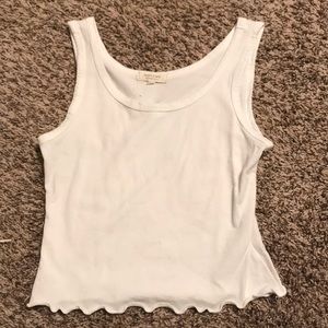 White crop tank top
